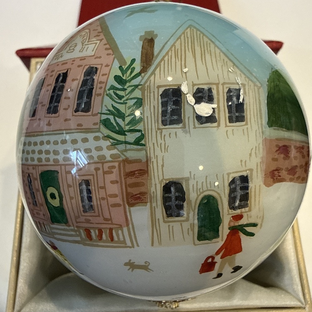 Pier 1 Li Bien 3” Christmas Ornament 2019 Town Scene